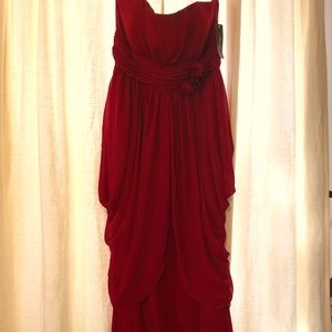 NWT Red Strapless Evening / Formal Dress